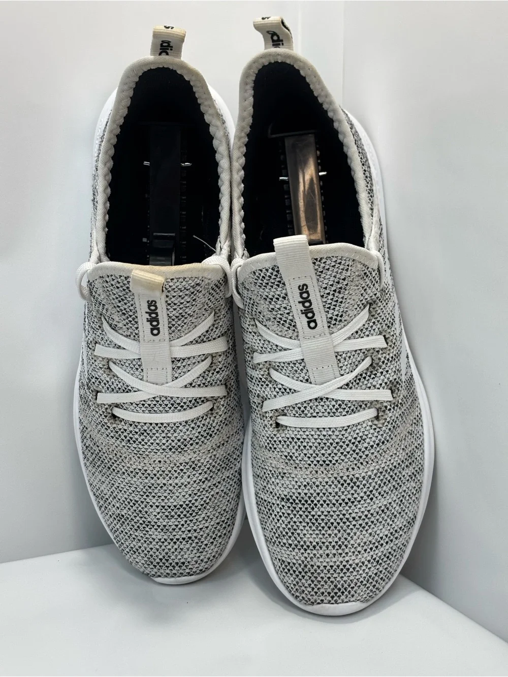 Adidas Cloudfoam Pure Women's Size 8 Cloud White/Black Shoes Sneakers DB0695